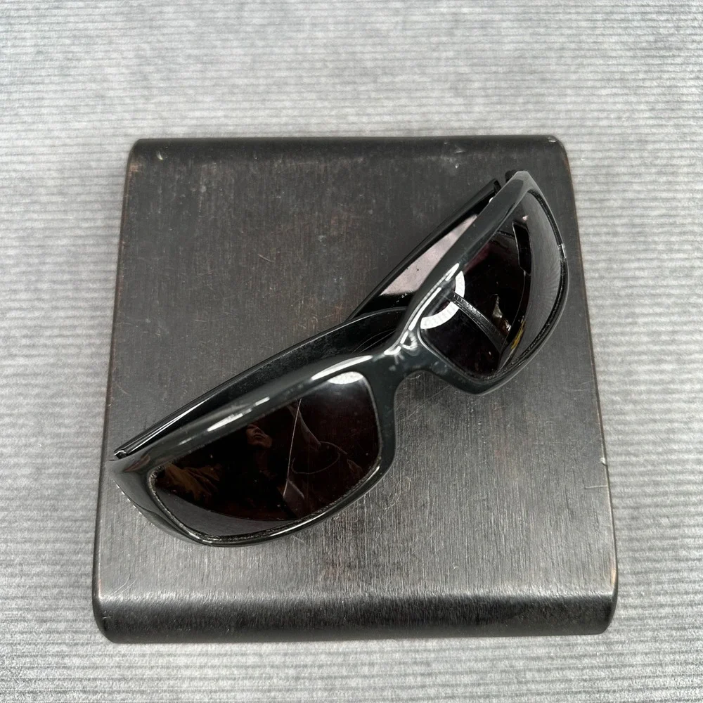 Versace 4044-B Y2K Sunglasses Black Wrap Silver Medusa Rhinestone 66-15-120